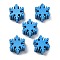 Wood Beads, Snowflake, Dodger Blue, 19.5x10.5mm, Hole: 2mm