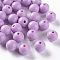 Opaque Acrylic Beads, Round, Violet, 12x11mm, Hole: 1.8mm