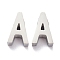 Tarnish Resistant 304 Stainless Steel Charms, Alphabet, Stainless Steel Color, Letter.A, 8x5x3mm, Hole: 1.8mm