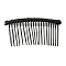 Iron & Cloth Hair Comb Findings, Electrophoresis Black, 38.5x79x5mm