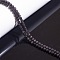 Round Cat Eye Beads, Elastic Crystal Thread, Stretchy String Bead Cord, for Beaded Jewelry Making,, Black, Beads: 6~10mm, Hole: 0.8~1mm, 175pcs/box