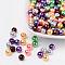 Halloween Mix Pearlized Glass Pearl Beads, Mixed Color, 6mm, Hole: 1mm, about 200pcs/bag