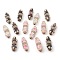 Handmade Indonesia Beads, with Resin Findings and Rhinestone, ABS Imitation Pearl, Oval, Mixed Color, 60x21mm, Hole: 4.5mm