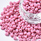 6/0 Glass Seed Beads, Baking Paint, Round Hole, Round, Flamingo, 4~5x3~5mm, Hole: 1.2~1.5mm, about 4500pcs/Pound