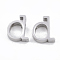 Tarnish Resistant 304 Stainless Steel Pendants, Stainless Steel Color, Letter, Letter.D, 13x10x3mm, Hole: 1.8mm