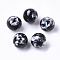 Resin Beads, Imitation Gemstone Chips Style, Round, Black, 20mm, Hole: 2.5mm