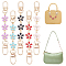 PandaHall Elite 1 Sets Zinc Alloy Enamel Mobile Straps, with Alloy Swivel Lobster Claw Clasp, Flower, Mixed Color, 133mm, 5pcs/set