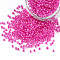 12/0 Glass Seed Beads, Inside Colours, Round Hole, Round, Transparent Colours Rainbow, Medium Violet Red, 12/0, 2~2.5x1.5~2mm, Hole: 0.8mm, about 6666pcs/100g