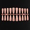 Solid Color Plastic Seamless Toe False Nail, Practice Manicure Nail Art Tool, Saddle Brown, 26~32x6~13mm, 20pcs/set.