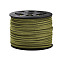 Eco-Friendly Faux Suede Cord, Faux Suede Lace, Olive, 3.0x1.4mm, about 98.42 yards(90m)/roll