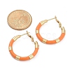 PVD Vacuum Plating 201 Stainless Steel Enamel Hoop Earrings for Women EJEW-B016-33H-5