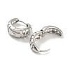Rack Plating Brass Thick Hoop Earrings for Women EJEW-G363-07P-2