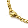 201 Stainless Steel Curb Chain Rectangle with Dragon Pendant Necklaces for Women NJEW-M008-03G-3