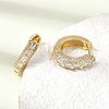 Brass Micro Pave Cubic Zirconia Hoop Earrings KK-CBA8324-22G-05-2