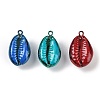 Spray Painted Natural Cowrie Shell Pendants SHEL-K006-49-1