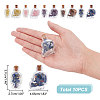 10Pcs Mixed Gemstones Chips in Skull Glass Bottle Display Decorations DJEW-AR0001-08-2