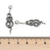 Snake 316 Surgical Stainless Steel Dangle Belly Button Rings EJEW-G416-18B-AS-5