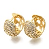 Rack Plating Brass Micro Pave Cubic Zirconia Hoop Earrings EJEW-H016-13G-04-1