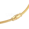 Stainless Steel Round Snake Chain Pendant Necklaces NJEW-D088-01G-01-3