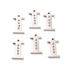 Non-Tarnish 304 Stainless Steel Pendant Rhinestone Settings STAS-F267-09I-P-1