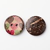 Flat Round 2-Hole Coconut Buttons BUTT-D049-16-2