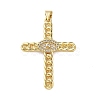 Brass Micro Pave Clear Cubic Zirconia Pendants KK-A212-06B-G-1