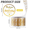 Hot Stamping BOPP Thank You Gift Sticker Rolls STIC-WH0004-20-2
