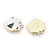 Christmas Theme Rack Plating Alloy Enamel Charms PALLOY-O109-29LG-2