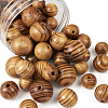 Craftdady Round Natural Wood Beads WOOD-CD0001-01-3