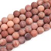 Natural Pink Aventurine Beads Strands G-G716-01-6mm-4