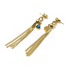 Rhinestone Long Dangle Stud Earrings EJEW-Z025-01G-2
