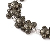 Electroplated Natural Pyrite Beads Strands G-Q187-02B-3