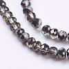 Electroplate Glass Faceted Rondelle Beads Strands EGLA-D020-3x2mm-12-3