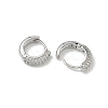 SHEGRACE Brass Micro Pave Cubic Zirconia Huggie Hoop Earrings XGRQ4G980-669P-2