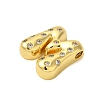 Rack Plating Brass Micro Pave Clear Cubic Zirconia Perdants KK-C067-11G-M-2