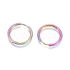 Ion Plating(IP) 304 Stainless Steel Huggie Hoop Earrings EJEW-F111A-20mm-Y-2