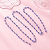 Oval Glass Beaded Link Chains AJEW-JB01471-01-1
