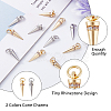 DICOSMETIC 20Pcs 2 Colors Rack Plating Brass Micro Pave Cubic Zirconia Charms KK-DC0003-33-5