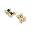 Brass Enamel Pendants KK-P325-23G-01-2