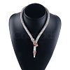 Alloy Popcorn Chain Necklaces NJEW-Z020-01D-P-1