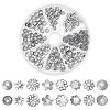 PandaHall Elite 240Pcs 8 Style 304 Stainless Steel Bead Caps STAS-PH0005-41-1