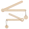 Wooden Knitted Stackable Wire Gauge Ruler Set HJEW-FG00010-1