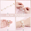 3Pcs 3 Styles Holes Brass Slide Lock Clasps KK-BBC0027-60-6