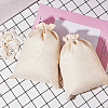 Burlap Packing Pouches Drawstring Bags ABAG-BC0001-07A-18x13-9