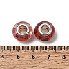 Printed Transparent Resin European Beads RESI-C063-03H-3
