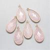 Natural Rose Quartz Pendants G-S221-14G-2