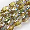 Electroplate Glass Beads Strands EGLA-J013-4x6mm-H29-1