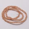 Electroplate Glass Bead Strands GLAA-K016-2x3mm-09PL-2