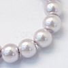 Baking Paint Pearlized Glass Pearl Round Bead Strands X-HY-Q003-4mm-25-2