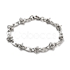 304 Stainless Steel Oval Link Bracelets for Men Women LS-BJEW-V007-02P-2